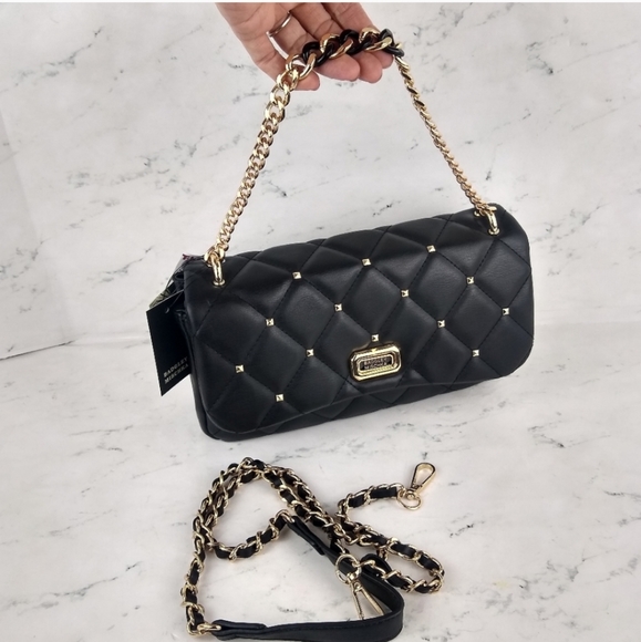 NEW Badgley Mischka Quilted Convertible Crossbody - Picture 2 of 6